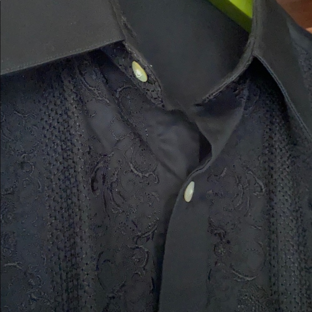 ROBERT GRAHAM Men’s L Black Pattern